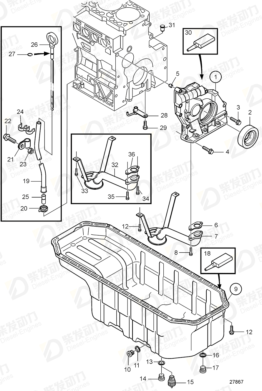 volvo penta Plug 21349017 Drawing volvo penta Plug 21349017 Drawing